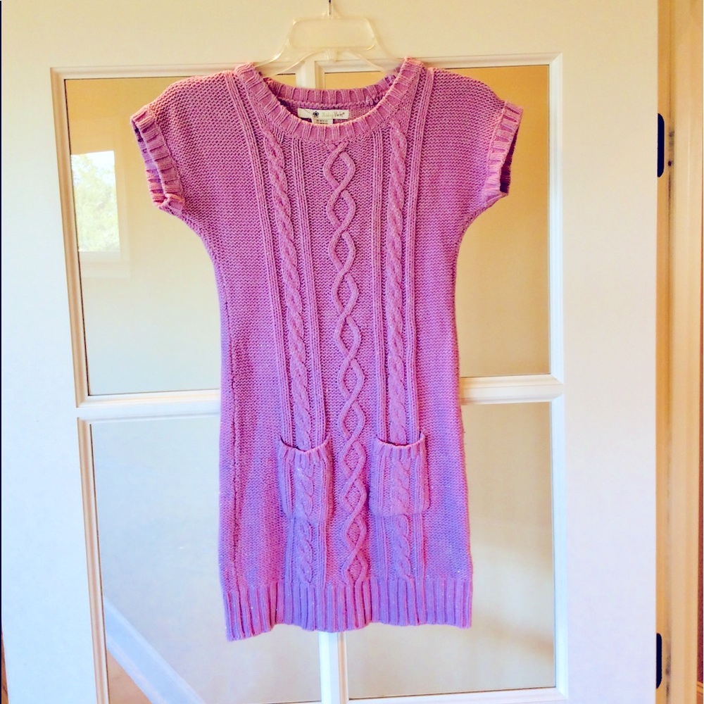 Purple Sweater Dress Shrinking Violet Girl 10 12 M